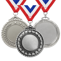 Médailles vierges en métal de sport avec logo personnalisé pour rubans de sublimation trophées et médailles trophées et médailles de football