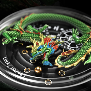 Reloj de Pulsera Mecánico Lucky Harvey Dragon <span class=keywords><strong>para</strong></span> <span class=keywords><strong>Hombre</strong></span>, de Lujo, Único, de Acero Fino 316L, Esfera de 43 mm, Diseño Hueco, ZLS202 - Product Image 6