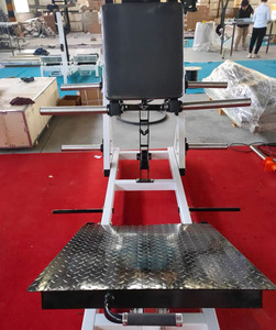Machine à Squat Réglable avec Plateforme de Levage, Coussinets d'Épaule Larges et Épais <span class=keywords><strong>pour</strong></span> Entraînement Intensif des Jambes - Product Image 5