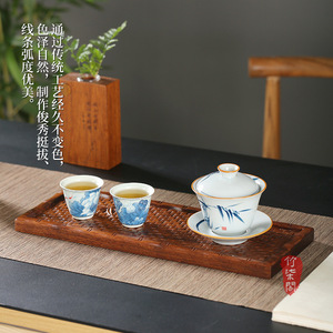 Woven Bamboo <b>Tea</b> <b>Tray</b> Traditional Chinese Style Dry Brewing <b>Tea</b> Table Home Use Durable <b>Tea</b> Serving <b>Tray</b> - Product Image 4