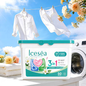 Cápsulas de Lavandería 3 en 1 de Marca Privada Icesea OEM/ODM |   Eliminación de Manchas con Múltiples Enzimas y Protección del Color |   Cápsulas de Disolución Rápida - Product Image 1