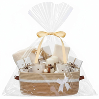 Paniers-cadeaux élégants et écologiques pour la fête des mères avec sac en coton tressé et ruban pour femmes - Paniers de rangement en gros