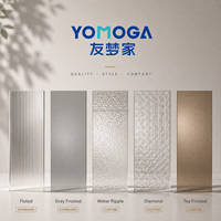 Puerta interior de baño Yomoga, diseño de puerta de baño de plástico PVC