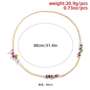 <span class=keywords><strong>Hifive</strong></span> femmes bohème taille ventre chaîne coloré riz perle pierre naturelle corps bijoux à la mode pour les fêtes et les mariages - Product Image 5