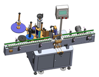 Ligne de production cosmétique Étiqueteuse rotative de bouteilles rondes d'étiquettes autocollantes entièrement automatique