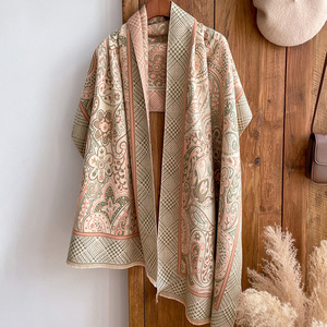 Pashima shawl ผ้าพันคอแคชเมียร์แฟชั่นใหม่สำหรับผู้หญิงผ้าพันคอยาวอบอุ่นย้อนยุคขนาดใหญ่ผ้าคลุมไหล่สตรี Pashmina - Product Image 2