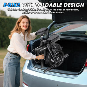 Bicicletta elettrica pieghevole Mini dimensioni 400W 48V 14 pollici bici elettrica da città pieghevole bici da pendolare pieghevole bici - Product Image 4