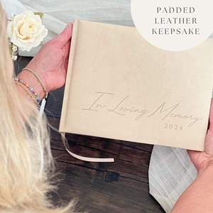 Myway 2026 Hot Sale Fabric Cover <strong>Memory</strong> Book for Funeral Guests to Sign in with Condolence <strong>Memory</strong> <strong>Table</strong> Sign for <strong>Wedding</strong> - Product Image 4