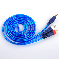 Cable Divisor de Audio Estéreo de 3.5mm Macho a Macho, Cable Blindado de Alta Fidelidad con Cobre Estañado y Chapado en Oro para Altavoces