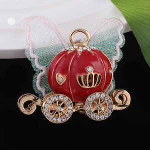 DIY téléphone portable porte-clés collier accessoires incrustés citrouille chariot papillon ailes diamant boule porter droite fabrication de bijoux - Product Image 5