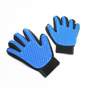 Guanto della spazzola di Deshedding dello strumento di vendita calda di toelettatura dell'animale domestico all'ingrosso - Product Image 1