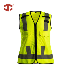 Chaleco de Trabajo JIADE, Ligero y Transpirable, con Contraste <span class=keywords><strong>en</strong></span> Naranja Fluorescente, Bolsillo <span class=keywords><strong>en</strong></span> el Pecho y Anillo <span class=keywords><strong>en</strong></span> D, para Logística y Almacenamiento - Product Image 1