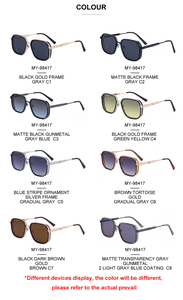 Occhiali da Sole Partagas alla Moda con Logo Personalizzato, Montatura Quadrata in Metallo con Cerniera a Molla, Protezione UV400 per Uomo - Product Image 5