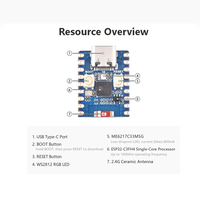 Papan Pengembangan Mini ESP32-C3 Berbasis ESP32-C3FH4 Single-Core RISC-V 160MHz 2.4GHz Wi-Fi & BLE 5 untuk Proyek IoT Rumah Pintar