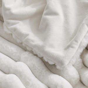 Vải nhung giả lông chồn sang trọng, thanh lịch, mềm mại hiện đại, lông xù giả thỏ, chăn ném giả lông thỏ êm ái cho sự thoải mái - Product Image 3