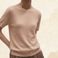 Pull en cachemire tricoté sur mesure pour femme, col rond, manches courtes, maille fine, pour le printemps, OEM ODM, directement de l'usine