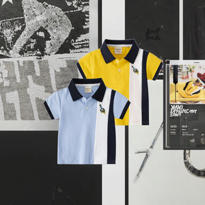 Wholesale 2026 Summer Kids T-Shirts Polo Shirts Boys Aged 3 Casual Style <b>Animal</b> <b>Pattern</b> Polyester/Cotton 180g <b>Knitted</b> Fabric - Product Image 3