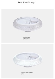 Ventilador de techo inteligente controlado por voz para cocina con luces, ventilador de techo de cuello con alta iluminación 36W ~ 240W - Product Image 3