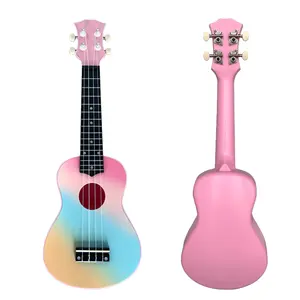 צבעוני 21 23 26 אינץ Ukulele OEM 4 מחרוזת גיטרה כלי נגינה צעצוע זול יוקולילי סופרן קונצרט למתחילים למבוגרים ילדים