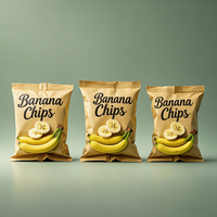 Emballage Flexible Personnalisé pour Chips de Pomme de Terre et Chips de Banane, Sachet Doypack à Impression Sur Mesure