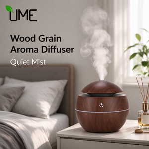 Wood Grain Essential Oil Aroma Diffuser Custom Logo Portable Mist Humidifier For Bedroom Home Decor And Corporate Gifts - Product Image 1