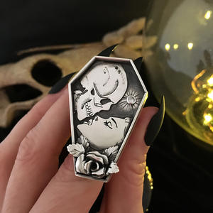 Skeleton Shape Vintage <b>Rings</b> With Flower Design For Party Unisex Jewelry - Product Image 1