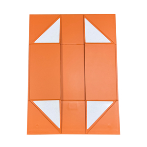Custom UV Logo Recyclable <b>Paper</b> Product Box Ribbon Orange Color Magnetic Gift Box Packaging Luxury - Product Image 3