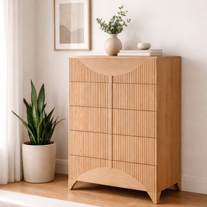 Cómoda de Diseño Rústico Ecológico de la Colección HAVSU RANGE, Mueble de Dormitorio Más Vendido, Armario Alto de Madera Maciza - Product Image 2