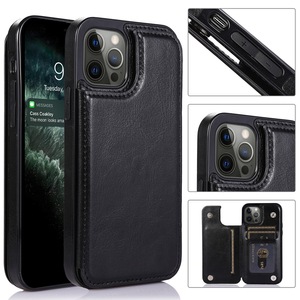 Chống sốc Cover quay lại thẻ tín dụng Wallet da điện thoại di động Trường hợp đối với iPhones 15 Pro Max 17 trường hợp S25 16 kinh doanh Wallet Pouch - Product Image 4