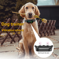 Wiederaufladbares, sicheres, smart gesteuertes Trainingshalsband aus Kunststoff mit Vibration und Ultraschall, IP67 wasserdicht, Anti-Bell-Halsband für Hunde ohne Schockfunktion