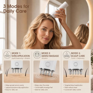 Bouteille applicatrice d'huile capillaire avec logo personnalisé, peigne applicateur d'huile essentielle pour la croissance des cheveux, applicateur pour le cuir chevelu - Product Image 4