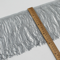 Production en gros de 20cm d'argent Long Chainette Fringe Lace pour robes