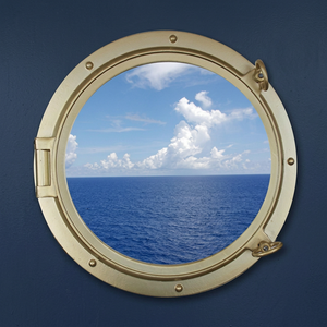 Hublot de bateau de croisière décoratif marin à coller, style vintage, pour la décoration murale de la maison ou du bureau - Product Image 1
