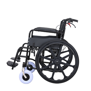 Silla de Ruedas Manual Popular de Acero al Carbono Reforzado para Adultos Mayores, Capacidad de 90 kg, Ancho de Asiento de 55 cm, Ruedas de 8 Pulgadas - Product Image 4