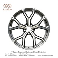 Jantes forgées directes usine, géométrie Y fendue angulaire, face usinée brillante, finition Gunmetal, design sportif