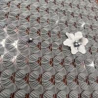 Tissu en dentelle florale 3D en polyester de haute qualité, 100 % polyester biologique, pour vêtements de nuit, 150 cm, robe de mariée