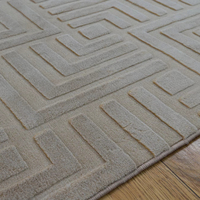 Tapis géométrique moderne en fausse fourrure de lapin, tissé à la machine, en jacquard coupé, pour salon