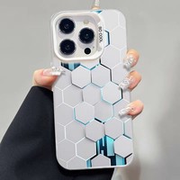 Coque de téléphone antichoc en PC rigide imprimée en 3D pour iPhone 16 Pro Max 15 14 13 12 11, coque arrière IMD, vente en gros