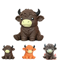 Grand jouet souple anti-stress en forme de vache des Highlands Kawaii, jouet promotionnel pour enfants et adultes