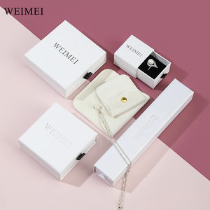 Custom Logo Personalized Slide Out Drawer Jewelry Box Branded Pull Out Jewelry Packaging Box - Product Image 1