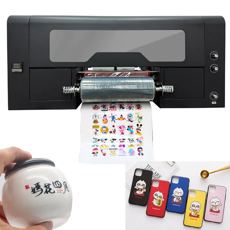 Teknologi baru A3 Uv Dtf Printer penutup ponsel kayu akrilik Inkjet Uv Dtf Printer dengan ganda Xp600 kepala
