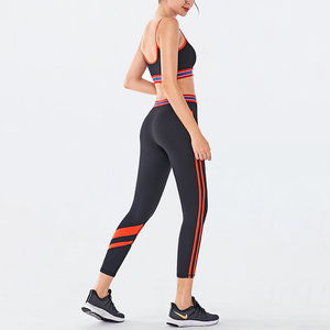 2020 High Waist Woman Sportswear Gym Fitness Yoga Sets 2 Piece Running Yoga Bra Pants Activewear - Product Image 2