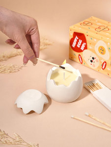Vela creativa con forma de huevo, vela aromática de cáscara de huevo rota, decoración aromática de alto valor, linda, para cumpleaños de niña - Product Image 3