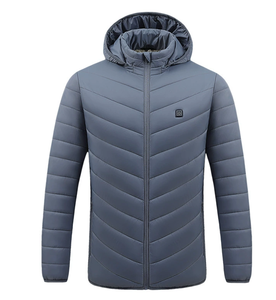 Fabricant de vêtements, veste d'hiver personnalisée, sweat-shirt à capuche pour homme, veste coupe-vent avec chauffage électrique USB, veste de sécurité. - Product Image 3