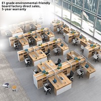 Bureau de direction moderne convertible en bois massif pour 4 à 6 personnes, usage commercial pour la maison/les espaces de travail et les milieux financiers