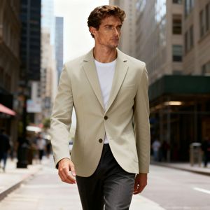 Costume de cérémonie pour homme en velours côtelé de haute qualité, blazer et pantalon en polyester, grandes tailles, infroissable et respirant, idéal pour mariage - Product Image 2