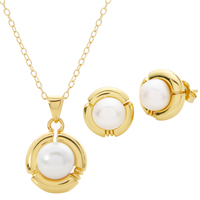 Ensemble de perles personnalisées design en or blanc 14K 18K bijoux perles d'eau de mer lavande magasins de bijoux abordables