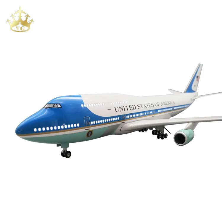 เครื่องบินรุ่นเครื่องบิน Boeing 747 Air Force One 1/150เครื่องบินพลาสติก