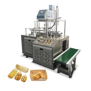 Stable Automatic Carton Paper Hamburger/French Fries/Pizza Lunch Box Making Machine