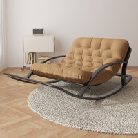 Fauteuil à bascule double fixe, inclinable, moderne et minimaliste, en métal, pliable, pour balcon, mobilier de maison, chaise de repos